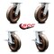 Service Caster 8 Inch Kingpinless High Temp Phenolic Wheel Swivel Caster Set with 2 Brakes SCC SCC-KP30S820-PHRHT-2-SLB-2 - alternate 7